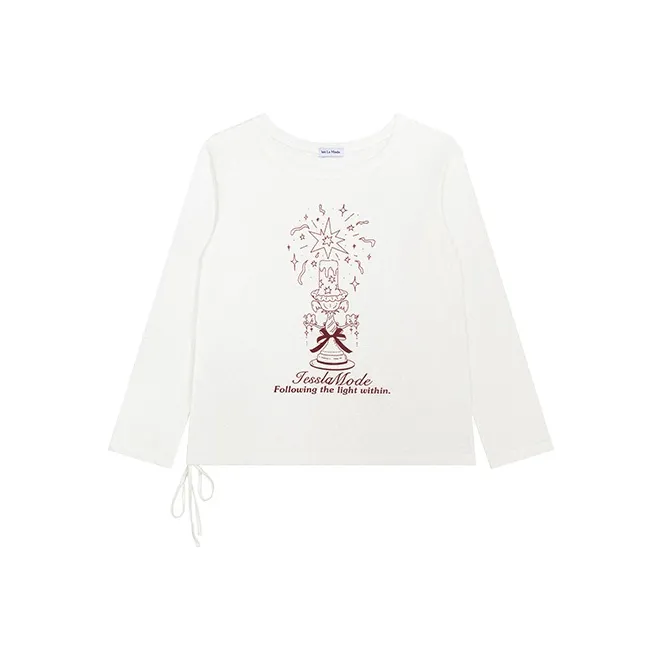 1ESS LA MODE Drop Shoulder Sleeve T Shirt Women's-0