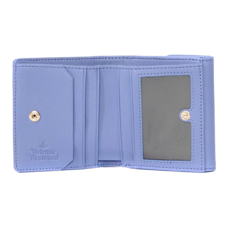 Vivienne Westwood Synthetic Leather Wallet Trumpets Women's Blue-2