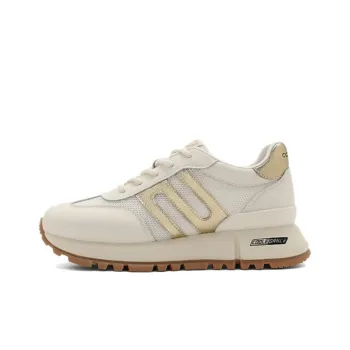 BELLE Low Top Casual Shoes Women's Beige Gold