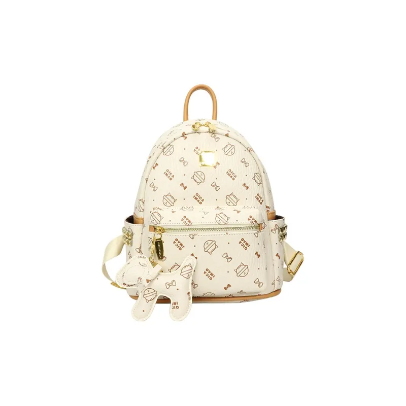 BAODIDAISHU PU Backpack Women's Pink/Beige/Yellow/Ecru/Brown-12