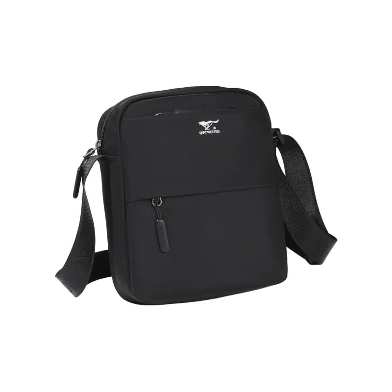 SEPTWOLVES Fabric Shoulder Bag Men's Black-0