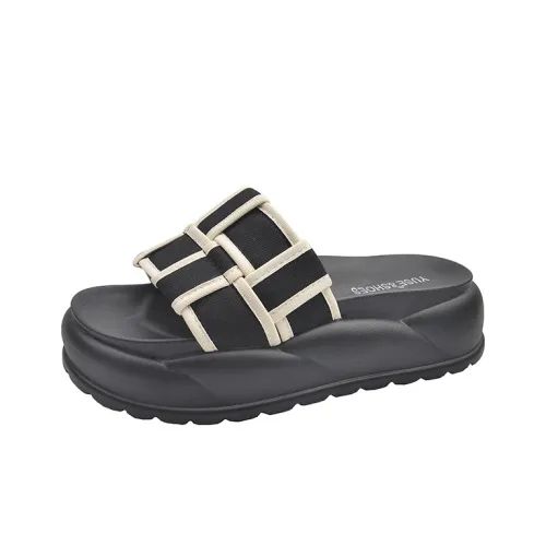 AJPAP Rubber Sole Woven Slide Slippers Women's