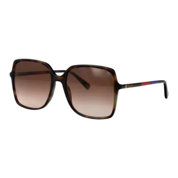GUCCI Square Sunglasses Women's Brown