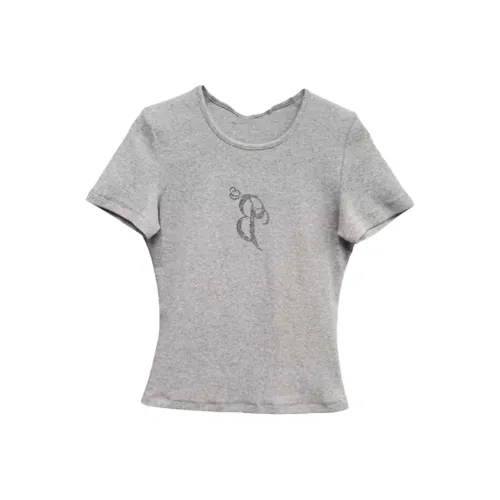 DOKZB T Shirts Women's Gray