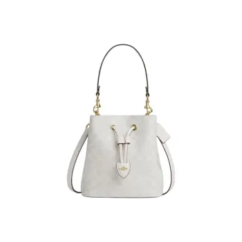 COACH Rowan Leather Handbag Trumpets Women's Gray