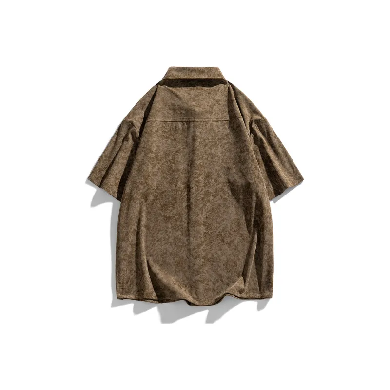 PEIMENG Shirts Men Tie Dye Mocha-1