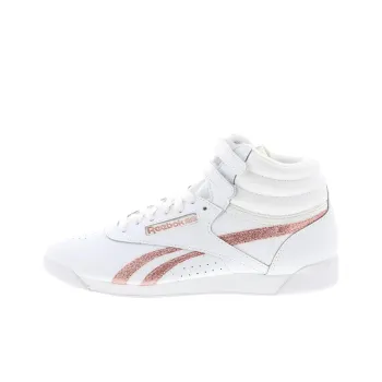 Reebok Classic Freestyle Anti Slip Wear Resistant High Top Casual Shoes Women's White