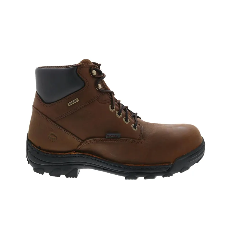 WOLVERINE Durbin Waterproof Steel Toe 6' Boots Brown-1