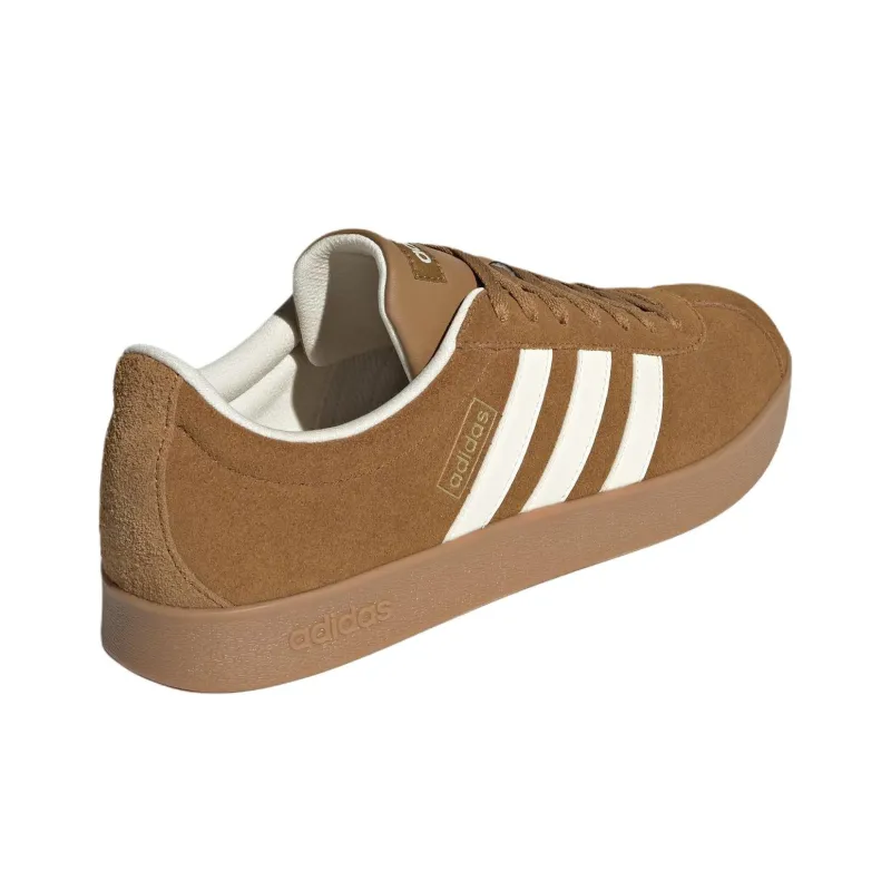 Adidas Vl Court Classic Anti Slip Wear Resistant Low Top Skateboard Shoes Unisex Brown-3