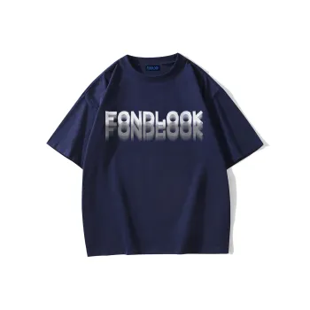 FONDLOOK T Shirts Unisex Navy Blue