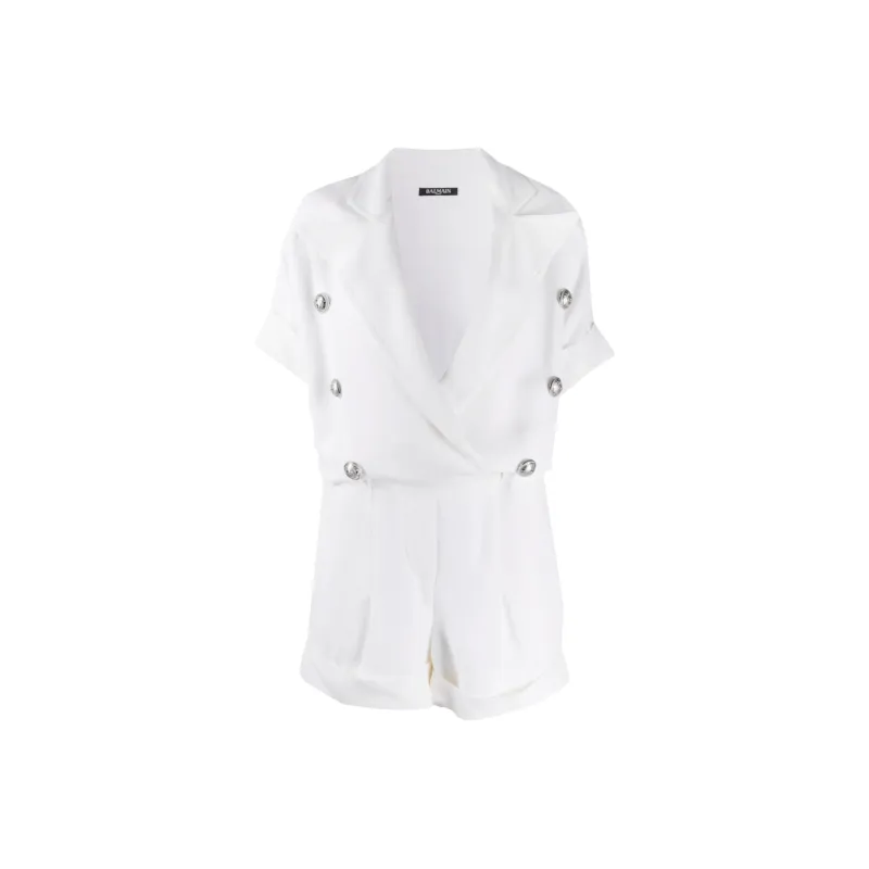 BALMAIN Peak lapel Short Playsuit-0