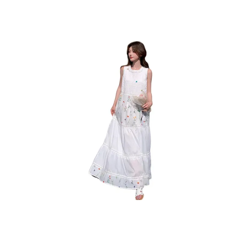 TEME Sleeveless Dresses Women's White-2