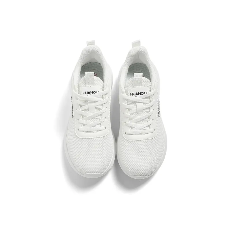 HUANQIU Slip Resistant, Breathable, Lightweight Low Top Casual Running Shoes Women's White-4
