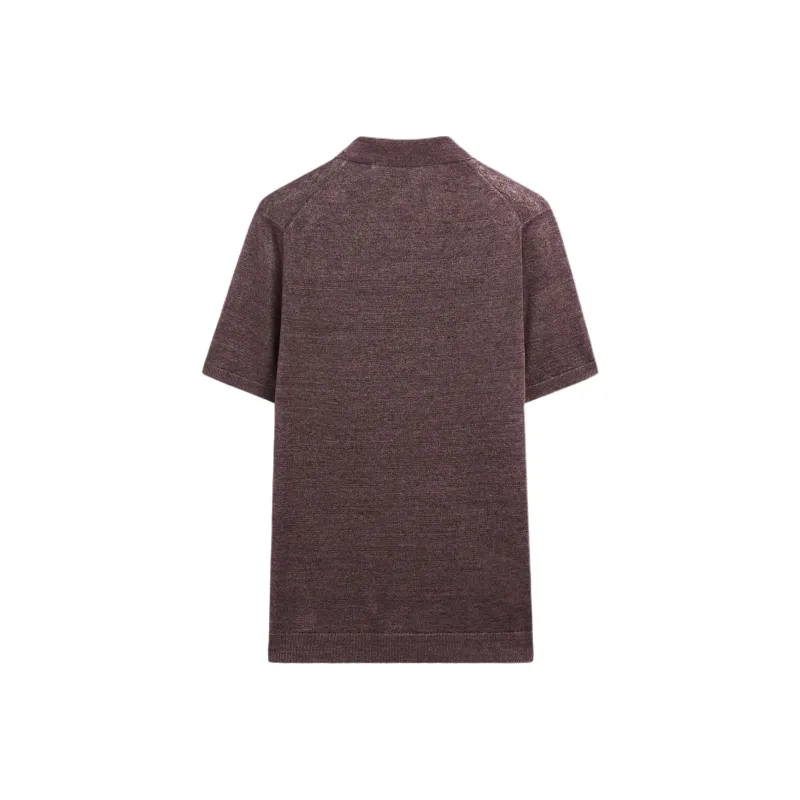 Massimo Dutti Polo Shirts Men Brown-1
