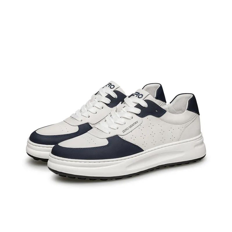 ZRO Skateboard Shoes Men Low Top White/White Gray/White Blue-19