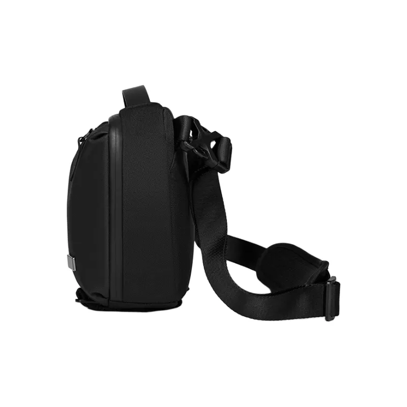 SWISS MILITARY PVC With Polyester Handbag Men's Black-4