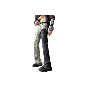 Imcrasy Jeans Unisex Black & Blue Double Multicolor