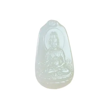 BUDOUXIAOAI Pendants White Jade/Pale Greenish White Jade Unisex