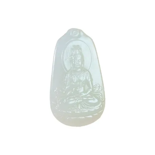 BUDOUXIAOAI Pendants White Jade/Pale Greenish White Jade Unisex
