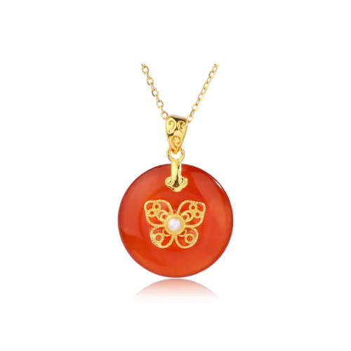 CHINA GOLD Natural Agate Necklaces Women's