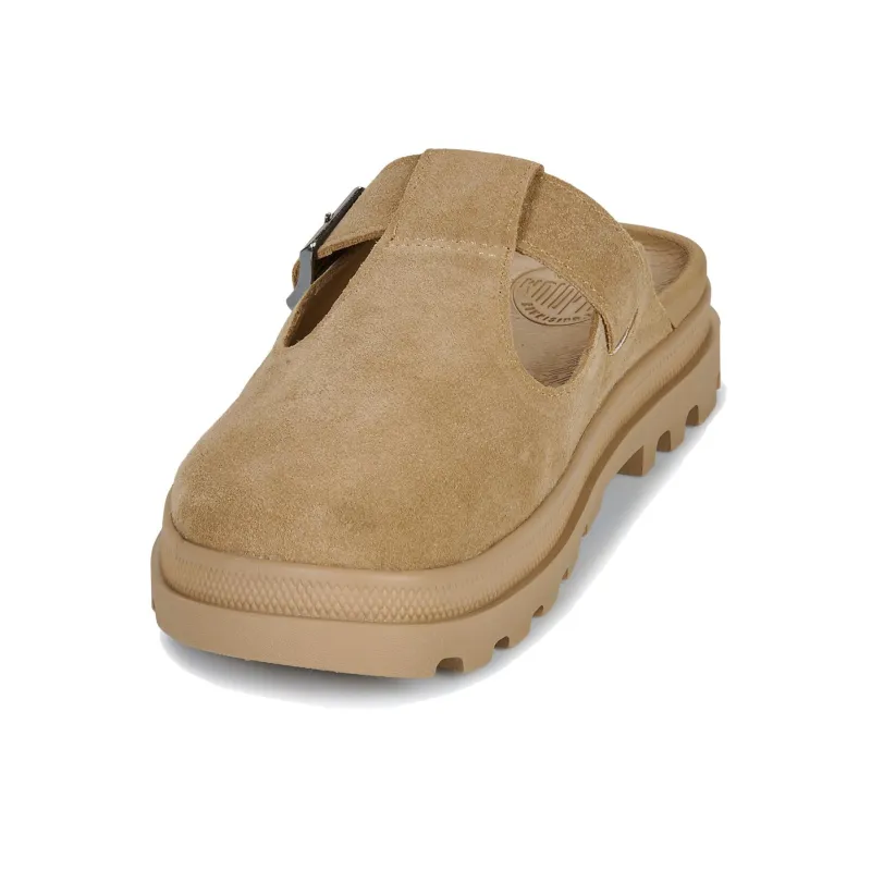 Palladium Abrasion Resistant Slip Resistant Closed Toe Slippers Unisex Brown-3