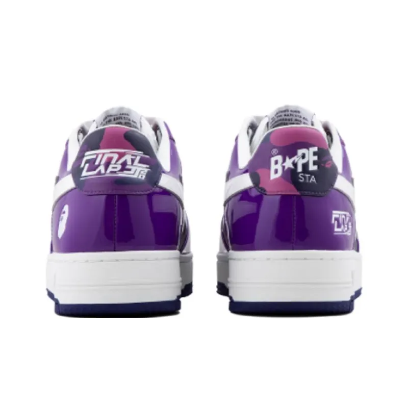 JJ LIN x A BATHING APE BAPE STA M1 Low Top Skateboard Shoes Men's Purple White-2