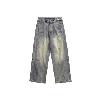 FCB ARCELONA Jeans Unisex Vintage Blue