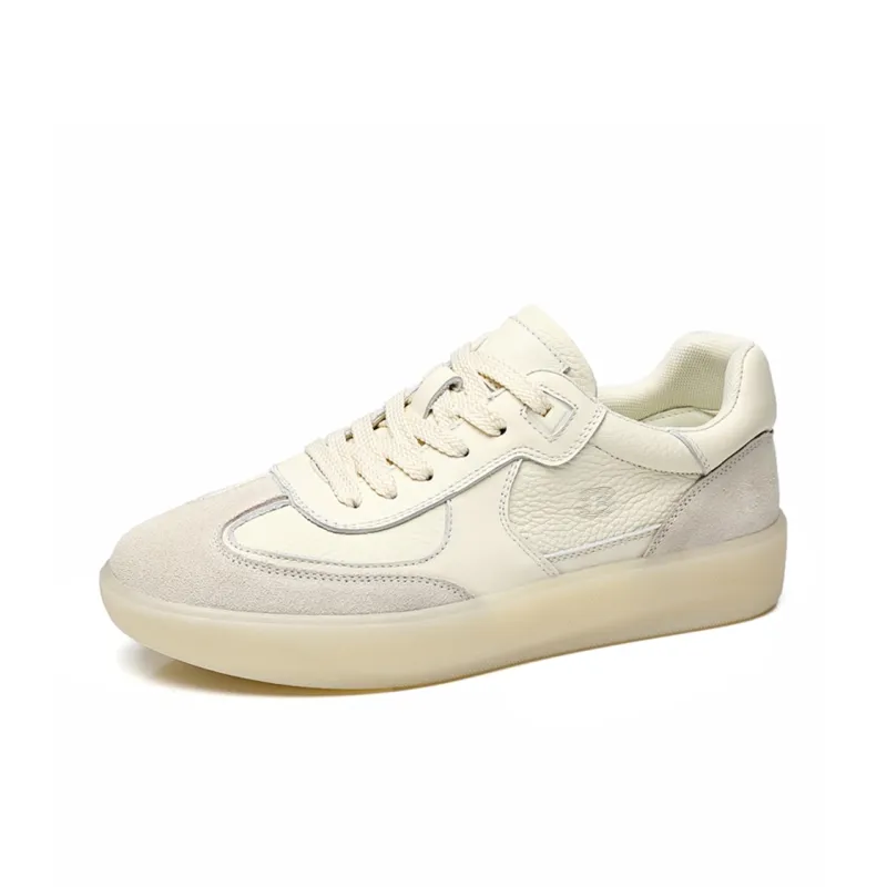 BEN SHERMAN Anti Slip Wear Resistant Low Top Skateboard Shoes Men's White-1