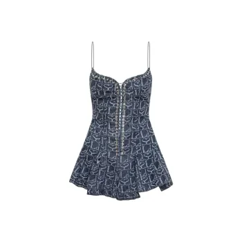 Ludovic De Saint Sernin Denim Short Skirts Women's Blue