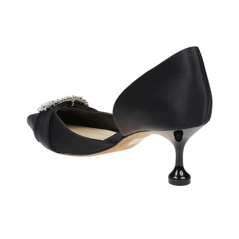 Alexandre Birman Madelina Flare 50mm Satin Pumps-4