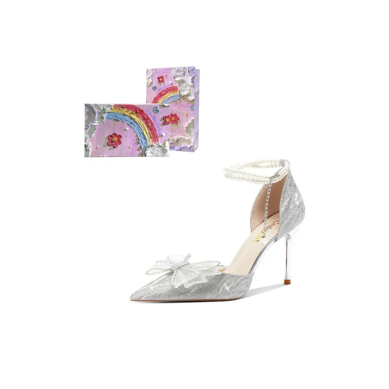 Crelinkxlat Glaze Starlight, Love Rose Box Slim Heel High Heels Women's-9