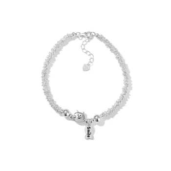 Hkgd S925 Silver Bracelets Unisex
