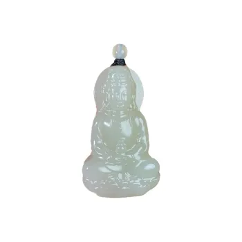 BUDOUXIAOAI Pendants White Jade/Pale Greenish White Jade Men's