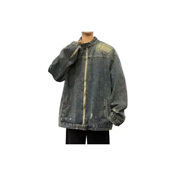 SIL VITIN Denim Jackets Unisex Blue