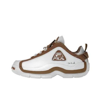 FILA Grant Hill 2 Anti Slip Wear Resistant Mid Top Basketball Shoes Men's White Brown