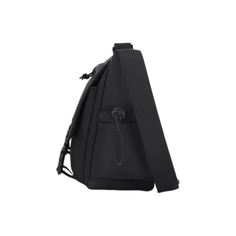 361° Fabric Messenger Bag, Shoulder Bag, Crossbody Bag Unisex Black-2