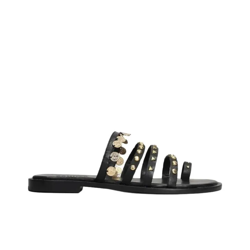 Schutz Studded Flat Sandals Women's-1