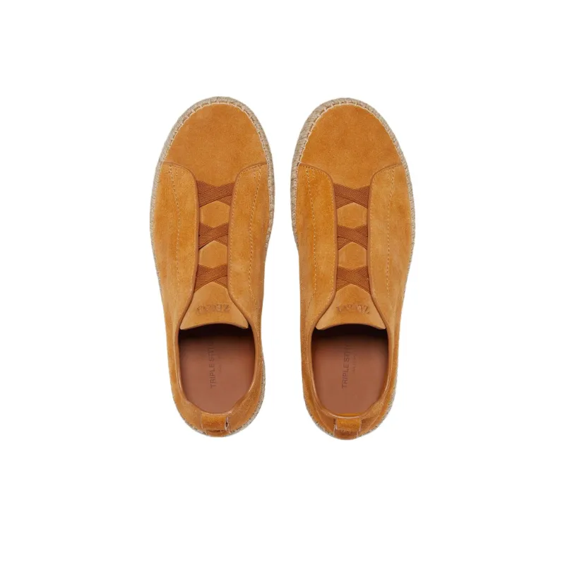 Zegna Triple Stitch Espadrilles Men's Orange-3