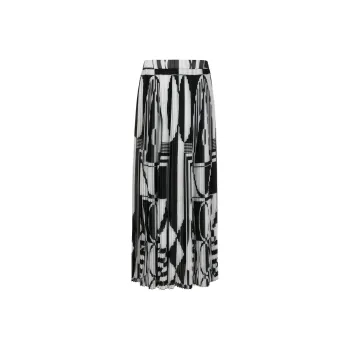 BALMAIN Geometric print Pleated Skirt