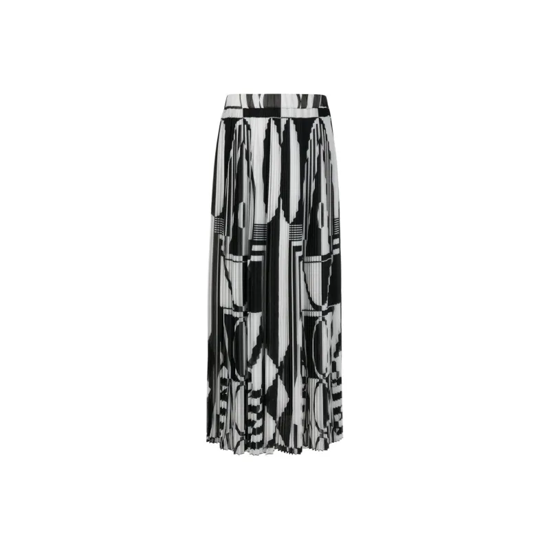 BALMAIN Geometric print Pleated Skirt-0