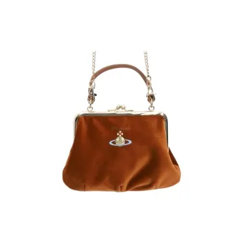 Vivienne Westwood Granny Frame Cotton Wallet Women's Brown