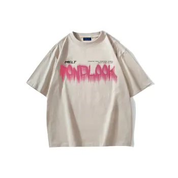 FONDLOOK T-Shirts Unisex Light Beige Apricot