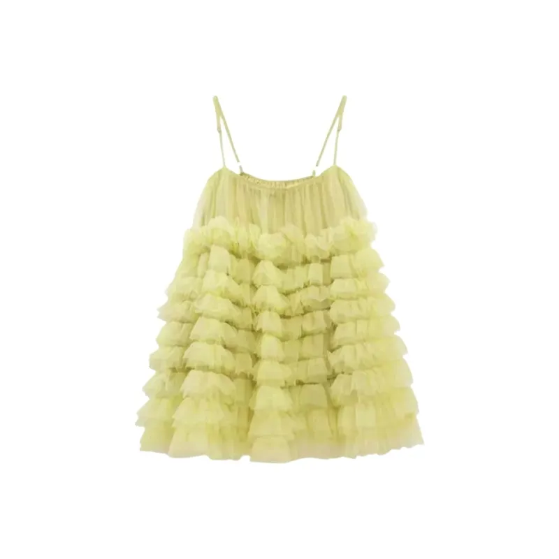 YGPRW Slip Dresses Women's Yellow-2