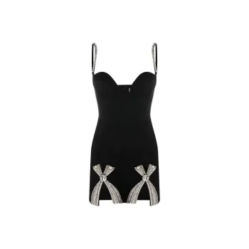Mu Xiao Xin Slip Dresses Women's Black