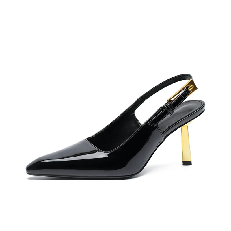 Lan Miao Slim Heel High Heels Women's Black-0