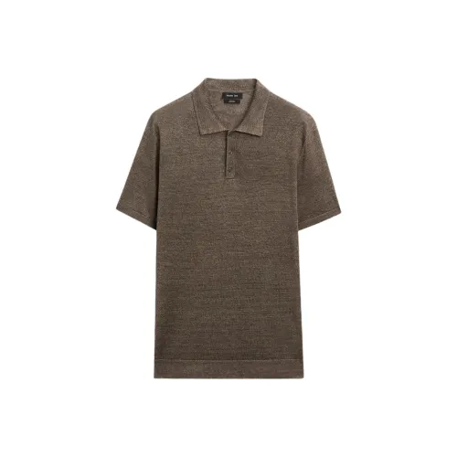 Massimo Dutti Polo Shirts Men Brown
