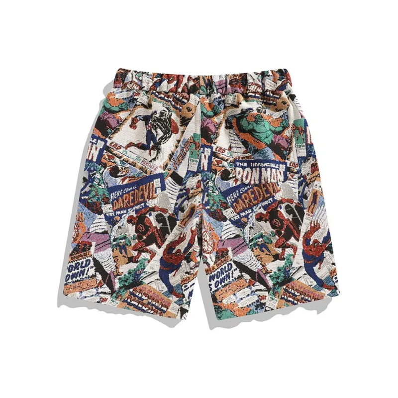PEIMENG Beach Shorts Men White-1