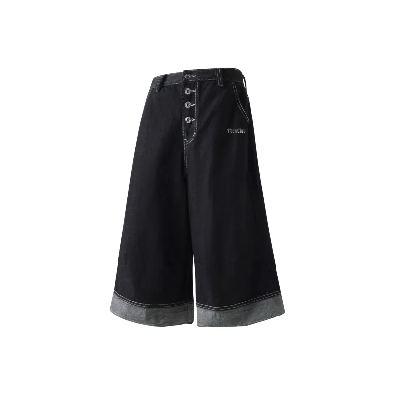 TBSM Denim Shorts Unisex Black-0