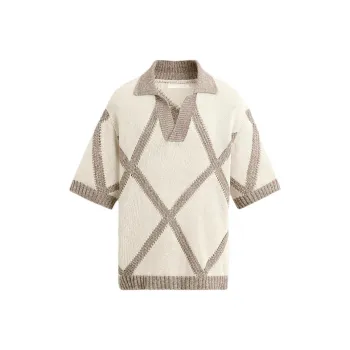 ZARA Polo Shirts Men Brown/Dark Taupe