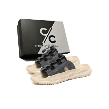 Colorful Creations EVA Stitching Quiet, Slip Resistant, Quick Dry Slide Slippers Men's